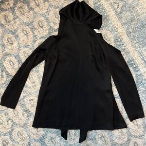Galvan London US 6 black cutout shoulder sash neck tunic top *needs mending